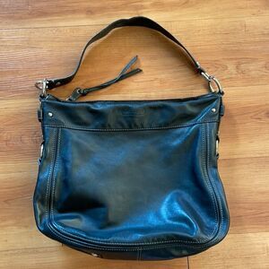 Black Leather Coach Handbag